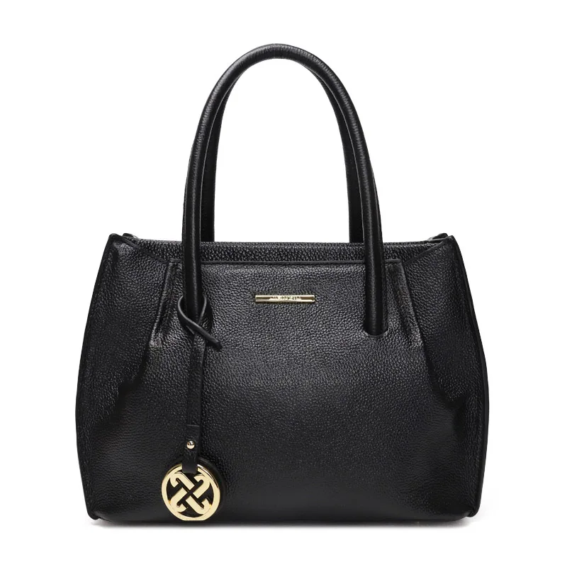 Бренд JIANXIU, натуральная кожа, сумка Bolsa Feminina, роскошные сумки, женские сумки, дизайнерская сумка на плечо, новинка, кошелек, большая сумка - Цвет: Black