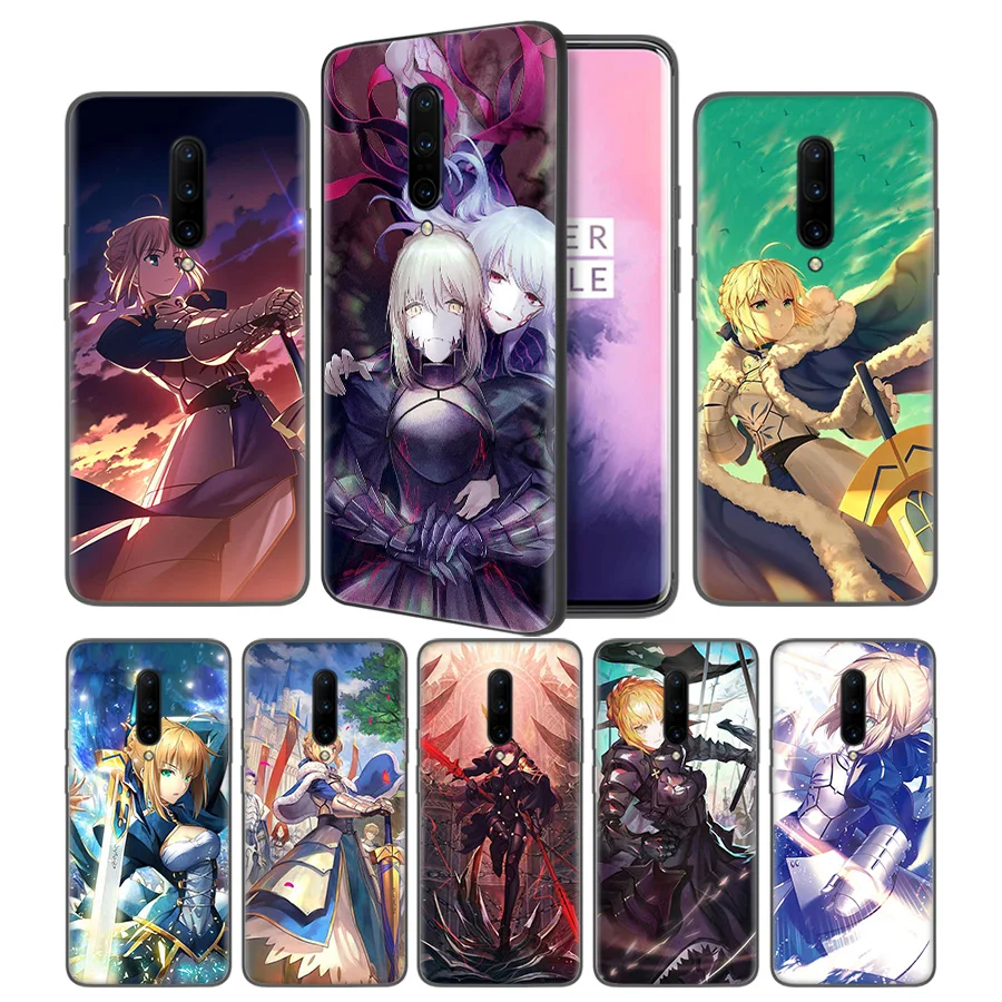 Fate Zero Stay Night Saber Soft Black Silicone Case Cover for font b OnePlus b font