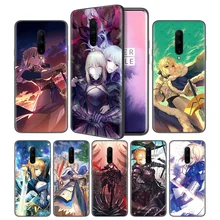 Fate Zero Stay Night Saber Soft Black Silicone Case Cover for OnePlus 6 6T 7 Pro 5G Ultra-thin TPU Phone Back Protective
