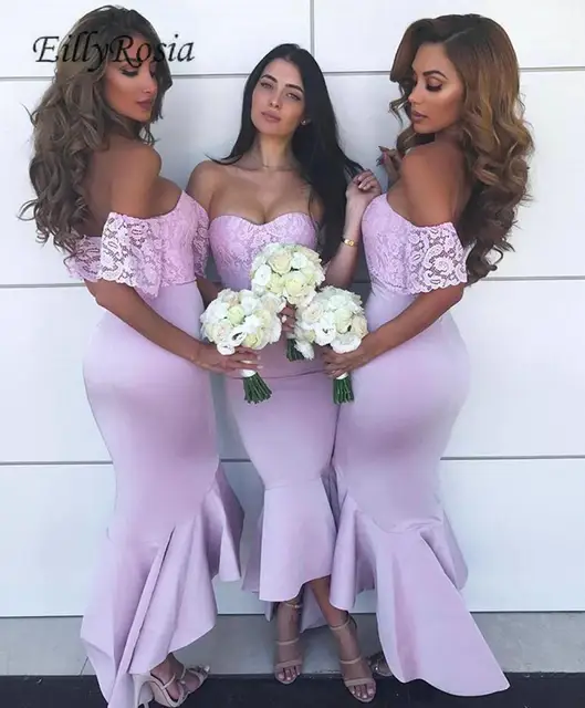 lavender mermaid wedding dress