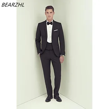 

3 piece suit men bridegroom suits tuxedos for wedding formal wear 2020 custom made suit fashion dress
