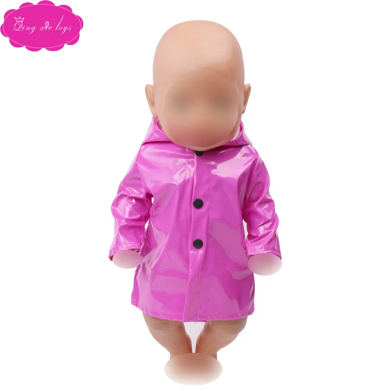 43 см для ухода за ребенком для мам, детские куклы, одежда из искусственной кожи водоотталкивающий дождевик, защищающий от американская платье для новорожденных детские игрушки подходит 18 дюймов, с круглым вырезом, для девочек f539