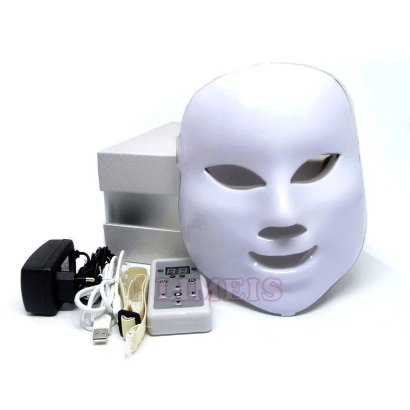PDT photon LED facial mask 7 colors lighting skin rejuvenation wrinkle removal electric face