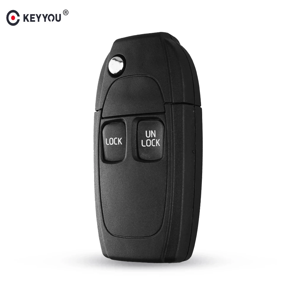 KEYYOU изменение 2 кнопки дистанционного ключа автомобиля в виде ракушки чехол Брелок для VOLVO 850 960 C70 S40 S60 S70 S80 S90 V40 V70 V90 XC70 XC90