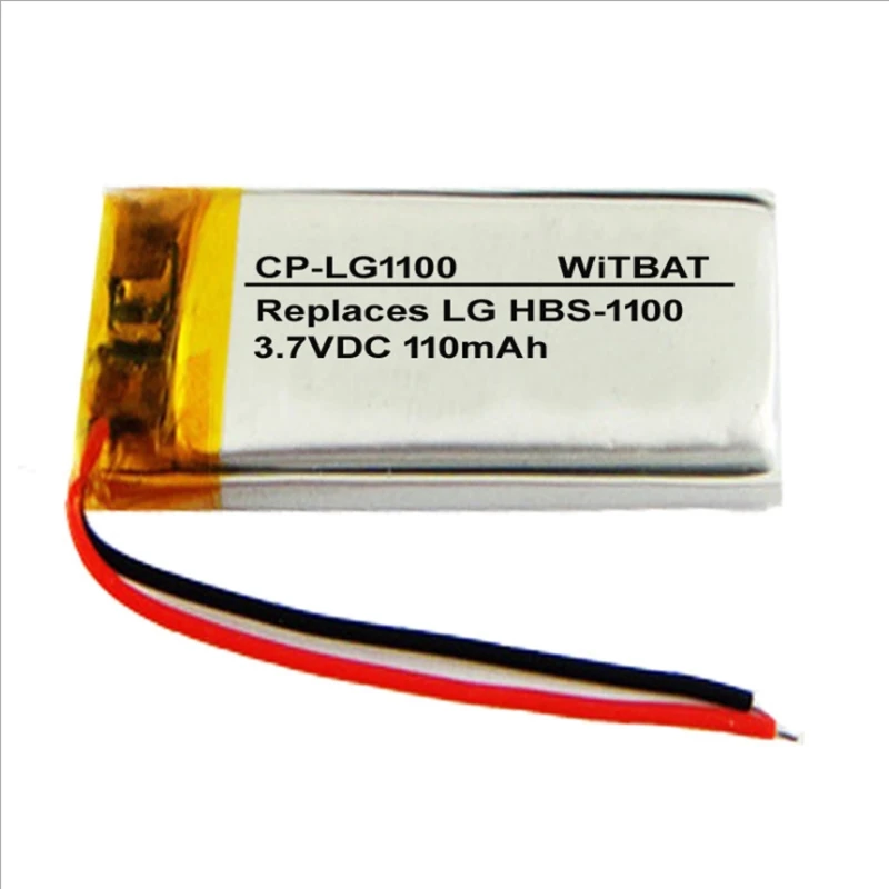 

10pcs/lot TTVXO 110mAh Battery for LG HBS-900 HBS-910 HBS-1100 Battery AEC501224