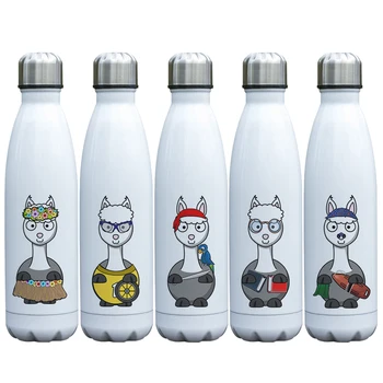 

Adorable Alpacas Llamas Themed Thermals 17oz Insulated Bottle 500ml Stainless Steel Vacuum Sport Water Bottle Double Walls