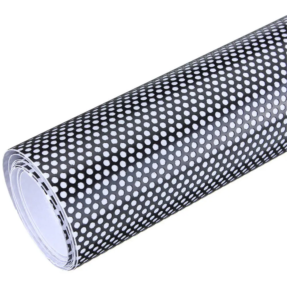 

1.22mx5m Black Perforated One Way Visual Print Media Vinyl Window Sticker 48''x197''