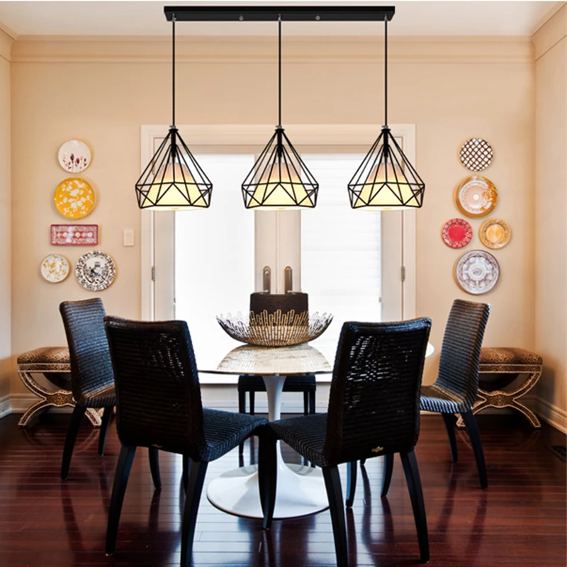 industrial style lighting for dining room