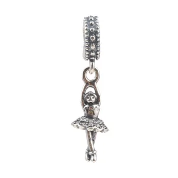 

ZMZY Authentic 925 Sterling Silver Charms European Charm Dance Ballet Pendants Beads Fit Pandora Bracelets Jewelry