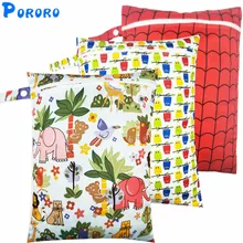 10 шт. сумка для мокрых подгузников детские водонепроницаемые тканевые подгузники сумка с одним карманом на молнии Многоразовые детские подгузники пул влажная сумка 30x40 см