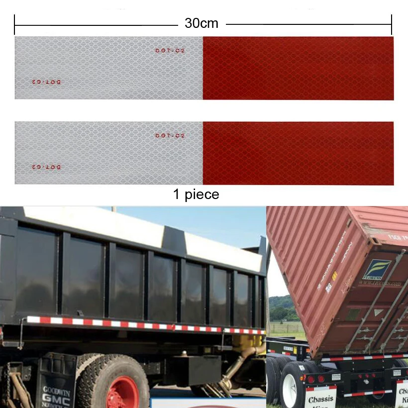 10 шт. автомобильные отражающие наклейки Предупреждение полосы Светоотражающая, для грузовиков авто поставки ночного вождения Детская