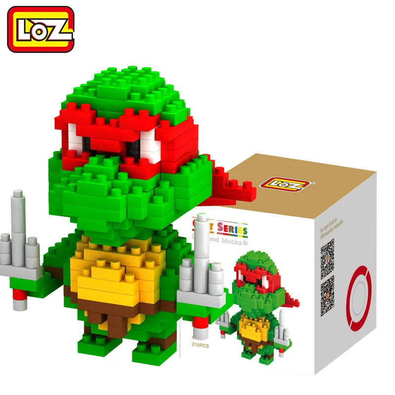 

LOZ Block toy Mini Raphael Cute Turtles Movie Dolls toy Bricks Educational Building Blocks Toys For Children