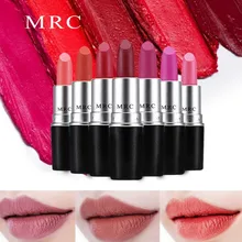 MRC Макияж крем высокой pigmeted матовая Губная помада 24 Цвета Velvet long lasting kissproof весь день Губная помада Best продажи для Обувь для девочек
