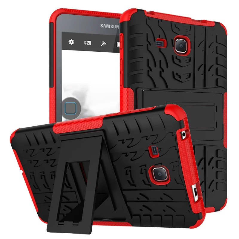 

Heavy Duty Armor Hybrid TPU + Plastic Shockproof Hard Cover For Samsung Galaxy Tab E 9.6 T560 SM-T560 T561 Stand Tablet Case