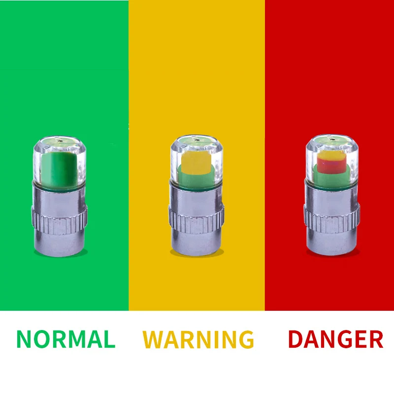 4 шт. 2.4Bar 30PSI автомобильная система контроля давления в шинах Система контроля стволовых клапанов датчик крышек индикатор глазного оповещения диагностический набор инструментов