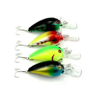 

4Pcs 7.3cm 11g CrankBait On Sale Fishing Lure Swim Colorful Fishing Plastic Lifelike Artificial Bait Fishing Tackles 3D Laser