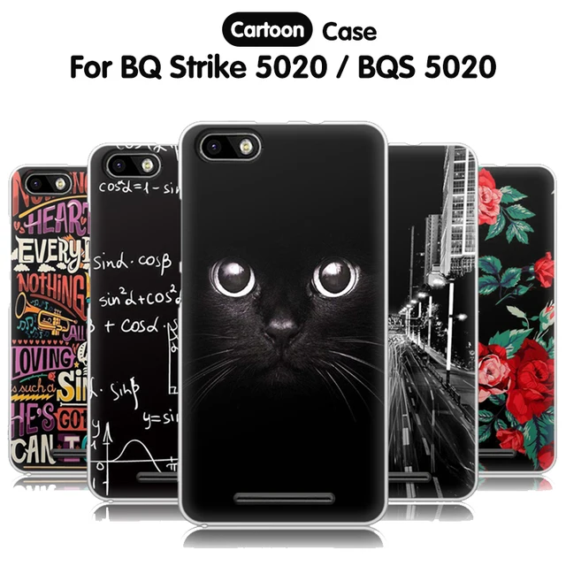 Best Offers EiiMoo For BQ Strike 5020 Case For BQS 5020 BQS5020 Case Silicone Soft Cartoon 3D Relief Back Cover For BQ BQS 5020 Phone Cases