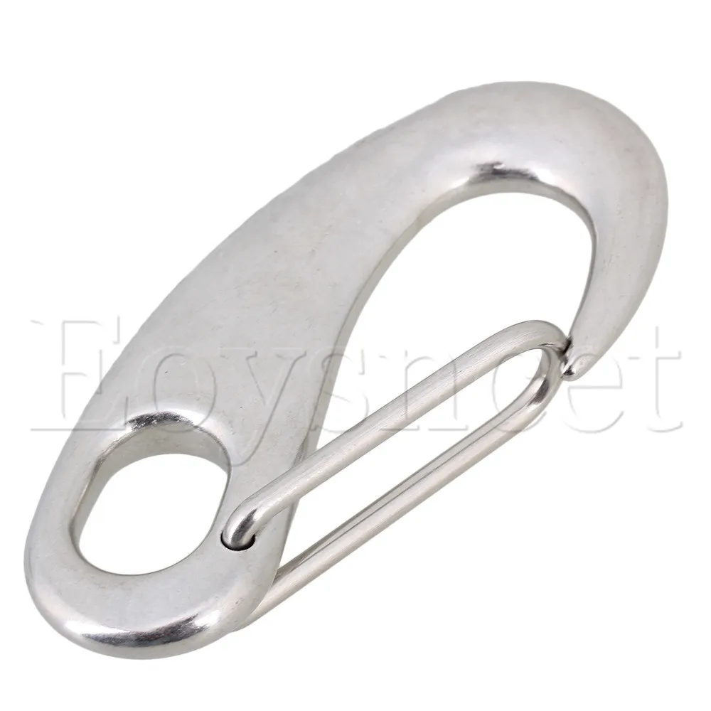 

Multifunctional Camping Hiking Egg Shape Spring Snap Hook Quick Link Carabiner