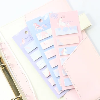 

Domikee new kawaii cartoon unicorn sticky bloc notes pad,candy school student memo pad sheets labels for girls stationery
