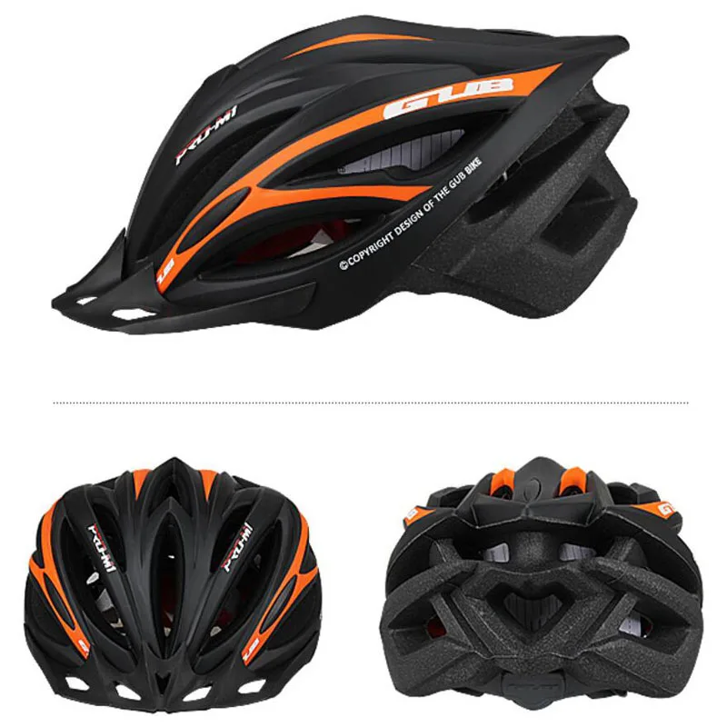 GUB M1 MTB дорожный велосипед, шлем для велоспорта, ультра-лёгкий, цельноформованный, велосипедный шлем для безопасного Кепки Для мужчин Для женщин 21 Air Vents, велосипедные шлемы, велосипедные шлемы - Цвет: Black orange