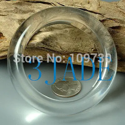 

00923 Natural Clear Rock Crystal Quartz Bangle Bracelet (A0426)