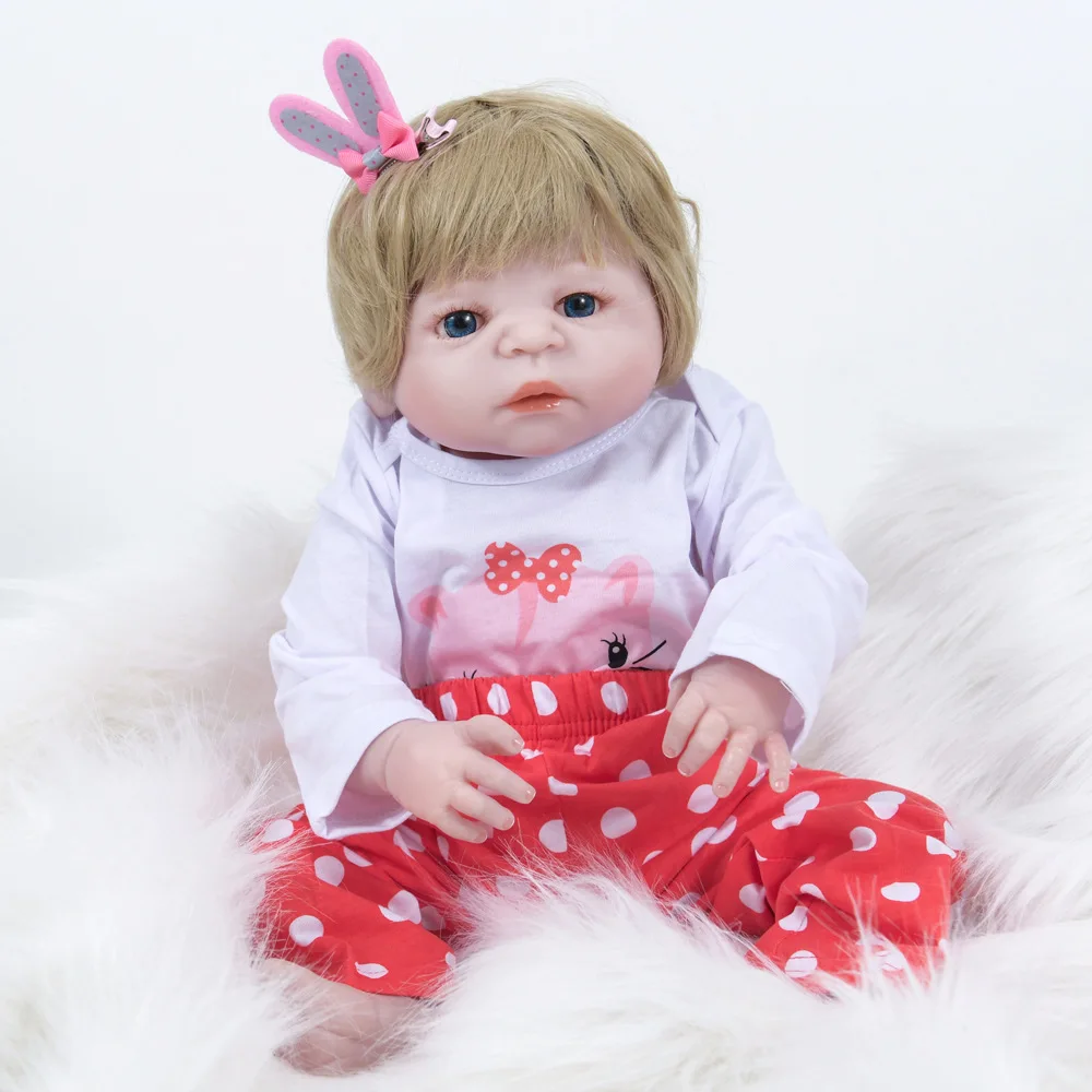 

22" 55CM New Type Educational Style Kids Playmate Toys Black Skin Full Silicone Vinyl Body Reborn Baby Doll Baby Alive Doll Kit