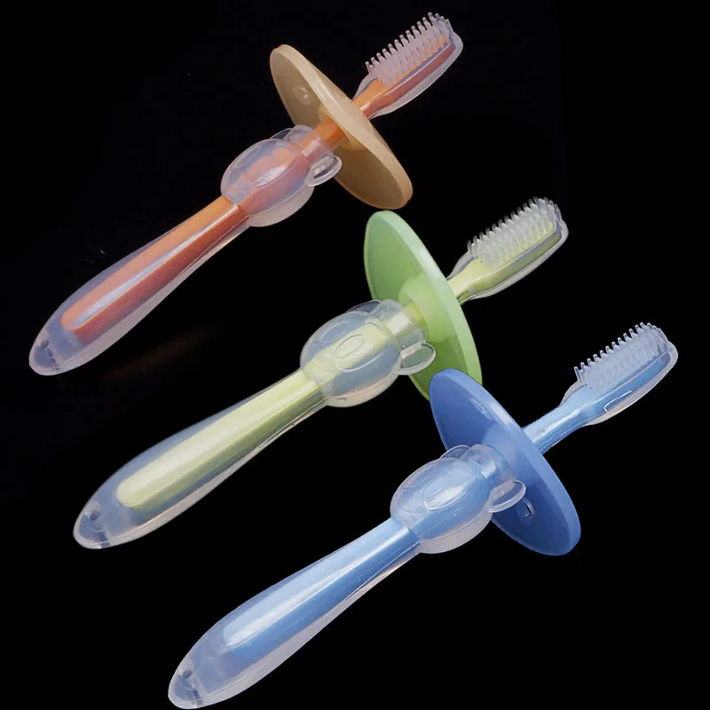 2017 Cute Baby Infants Kids Safe Bendable Teether Training Teeth Soft Toothbrush Brush Hot 1Pc APR17_30