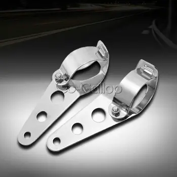 

Chrome Motorcycle Headlight Bracket Fork Mount For Harley Honda Suzuki Kawasaki Cafe Racer