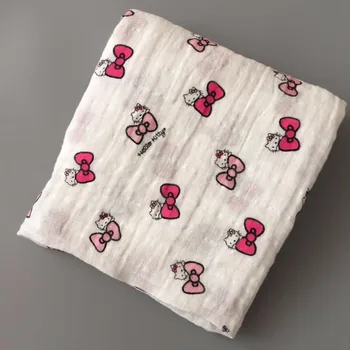 Cotton Baby Blanket Gauze Scarf Bath Towel Newborn Angel Wings Pattern Swaddling Breathable Blanket all over pattern blanket