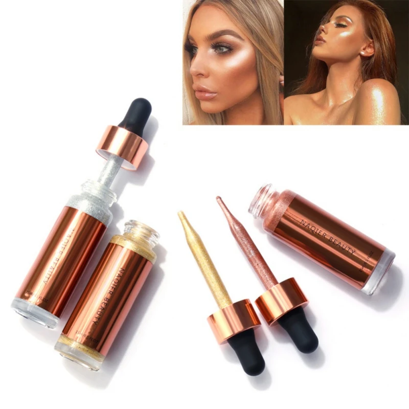 

Fashion Beach Sunshine Shimmer Body Highlighter Liquid Glow Illuminating Contour Brightener Make Up Shimmer Liquid Highlighter