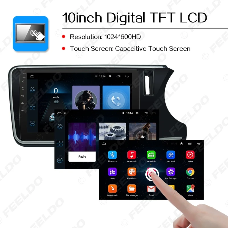 Discount FEELDO 10.2 inch Bigger HD Screen Android 6.0 Quad Core Car Media Player With GPS Navi Radio For For Honda City 2015-2017 #2680 5 Discount FEELDO 10.2 inch Bigger HD Screen Android 6.0 Quad Core Car Media Player With GPS Navi Radio For For Honda City 2015-2017 #2680 5