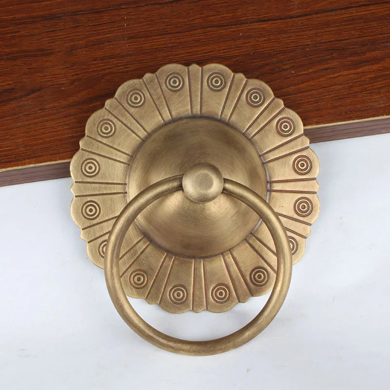 

Chinese Antique Drawer Knob Furniture Door Handle Gate Hardware Classical Wardrobe Cabinet Shoe Closet Cone Vintage Pull Ring