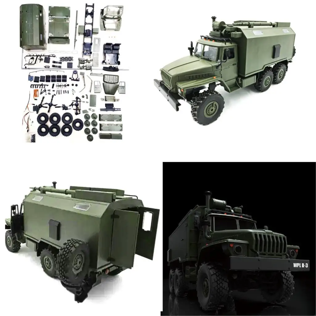 

WPL B36 1:16 RC Car 2.4G 6WD Military Truck Rock Crawler Command Communication Vehicle Body Shell Kit DIY Toys For Boys
