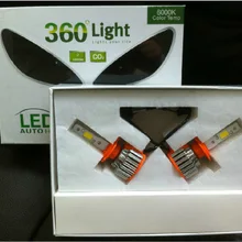 Новинка! S350 обновления от S300 D2S D2C 60 Вт 8000LM светодиодный лампы HI/короче спереди и длиннее сзади) преобразования Противотуманные фары автомобиля Комплект передних фар парковки