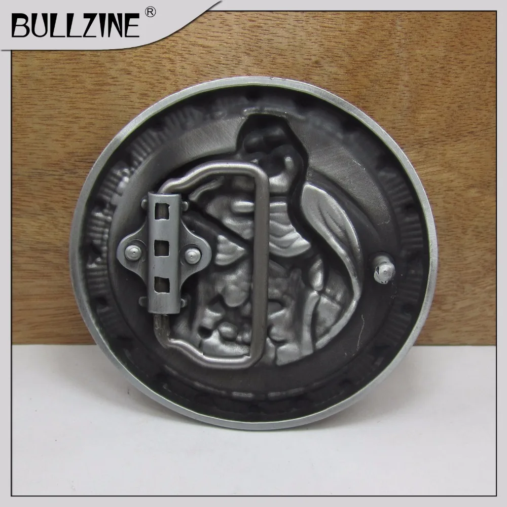 В Bullzine череп пряжки ремня с оловянной отделкой FP-03195 с длительное хранение