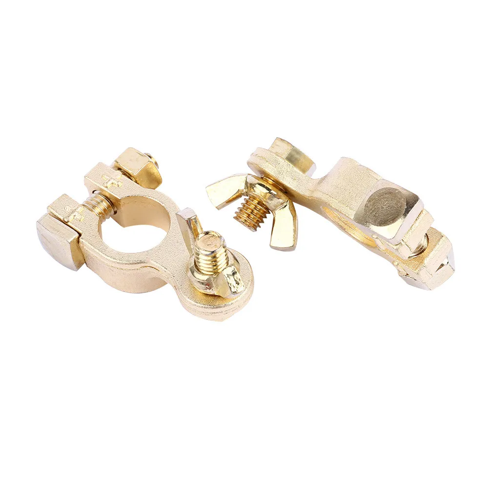 

2x Car Positive&Nagative Heavy Duty Battery Terminal Clip Connector Clamp Brass