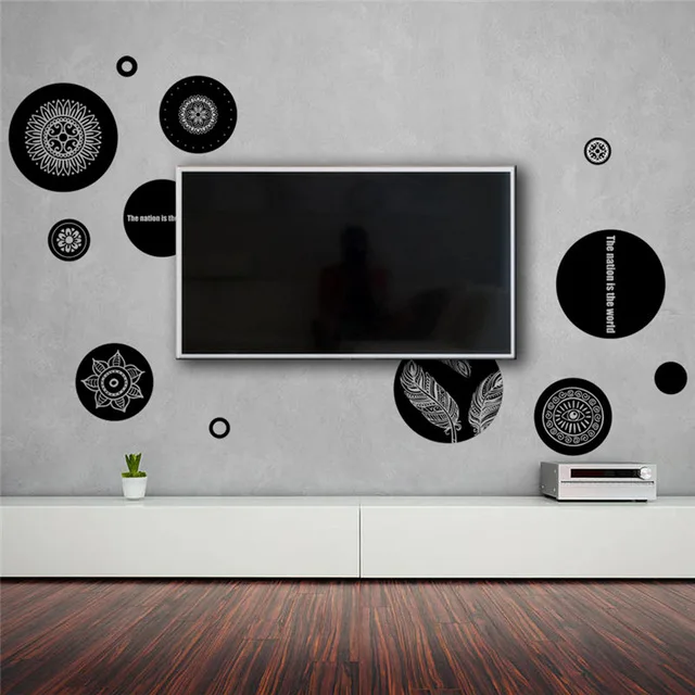 office Geometric patterns wall stickers TV living room bedroom ... office Geometric patterns wall stickers TV living room bedroom ...