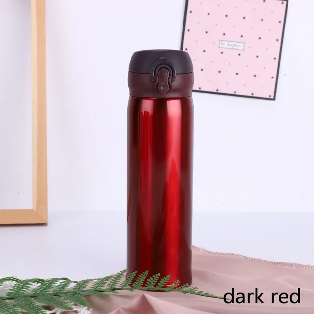 Thermal Cup Travel Mug Tea Coffee Drink Bottle Stainless Steel Bounce