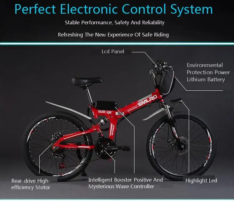 Discount Customized Mountain Motor-driven Bicycle 48V15AH500W Lithium Battery Instead Of Walking Assistance Ebike Folding Electric Bike 9 Discount Customized Mountain Motor-driven Bicycle 48V15AH500W Lithium Battery Instead Of Walking Assistance Ebike Folding Electric Bike 9