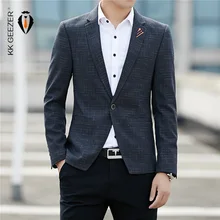 Мужской пиджак, приталенный, черный, на одной пуговице, свадебный жилет, пиджак, Роскошные, вечерние, одноцветные, нарядный пиджак, Блейзер, L-5XL