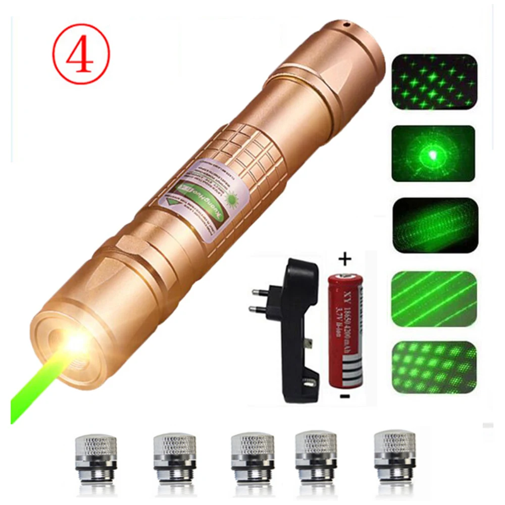 Высокомощная лазерная указка, охотничий зеленый лазер, Тактический лазерный прицел, ручка 303, сжигание лазерного пера, мощная лазерная указка - Цвет: Белый