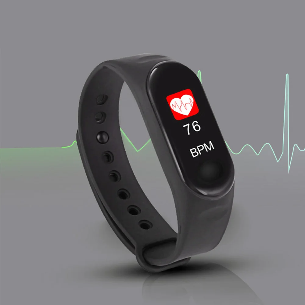 

M3 Bluetooth Smart Watch Waterproof Heart Rate Monitor Blood Pressure Sports Fitness Tracker for Android IOS Pedometer Bracelet