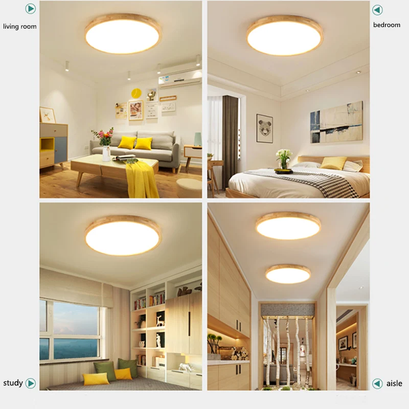 Светодиодный потолочный светильник массивная деревянная лампа комната спальня свет для коридора балкона светодиодный потолочный светильник Потолочные светильники для кухни поверхностное крепление
