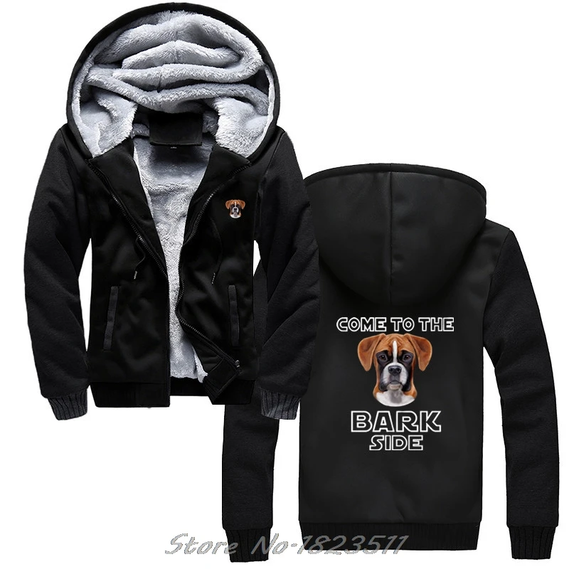

Fashion Men Sweatshirt Men winter Casual Boxer Dog hoodie Come To The Bark Side - Dark Side We Have Cookies Fashion Jacket Tops