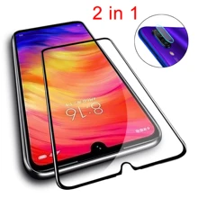 2 in 1 Tempered Glass for Xiaomi Redmi Note 7 Came