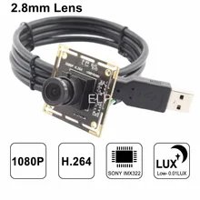 ELP Низкая освещенность Full HD 1080 P H.264 usb сжатия Камера h.264 с 2,8 мм широкоугольный объектив