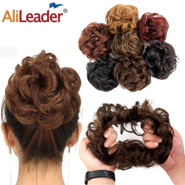1 Pieces Synthetic Chignon Donut Gary Brown Color 30g Hair Avenue 99