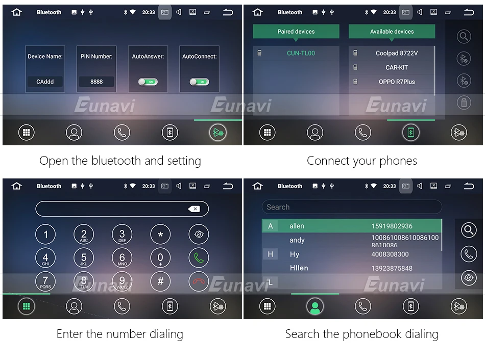Top Eunavi Android 7.1 Car Radio GPS Navigation For Renault Logan Sandero Duster 2015 2016 1 Din 9