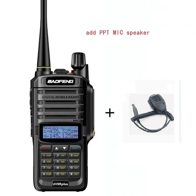 Новинка baofeng UV-9R plus uv-9R и A58 обновленная версия VHF UHF портативная cb радио comunicador Водонепроницаемая baofeng рация - Цвет: add PTT mic speaker