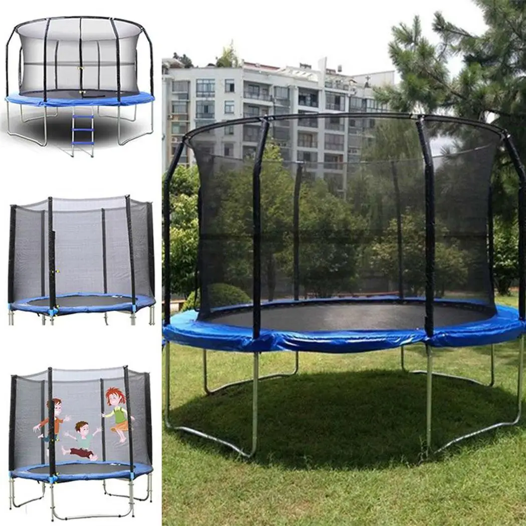 

Safety Net Outdoor Replacement Trampoline Bounce Safety Net for Round Fitness Equipment General Round Frame Trampoline Black